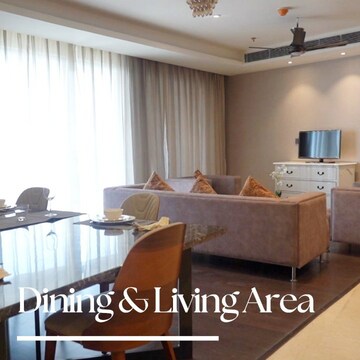 Living Room in 3 BHK Apartment at Great Value Sharanam, Sector 107 – for Rent