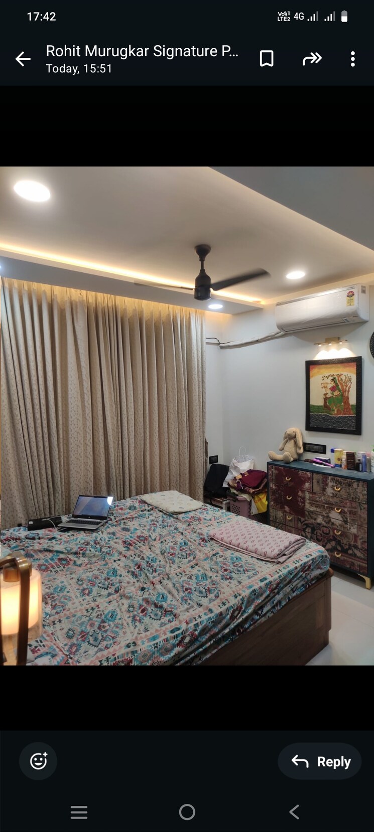 Bedroom, shree-sonigara-signature-park-c-and-d-building 2 Bedroom 1050 Sq.Ft. Apartment In Wakad Pune 8072337