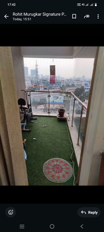 Balcony in 2 BHK Apartment at Shree Sonigara Signature Park C And D Building, Wakad – for Sale