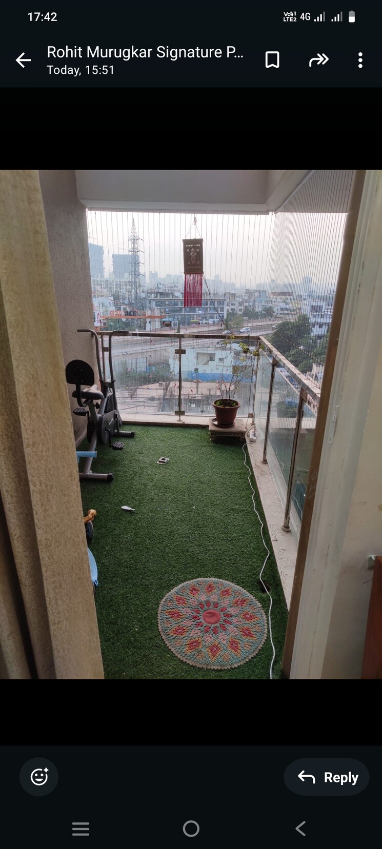 Balcony, shree-sonigara-signature-park-c-and-d-building 2 Bedroom 1050 Sq.Ft. Apartment In Wakad Pune 8072337