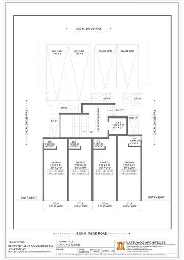 Floor Plan in 1 BHK Apartment at Vadghar – for Sale
