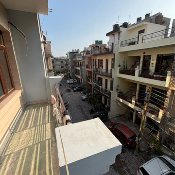 Balcony in 2 BHK Builder Floor at Dhakoli Village – for Rent