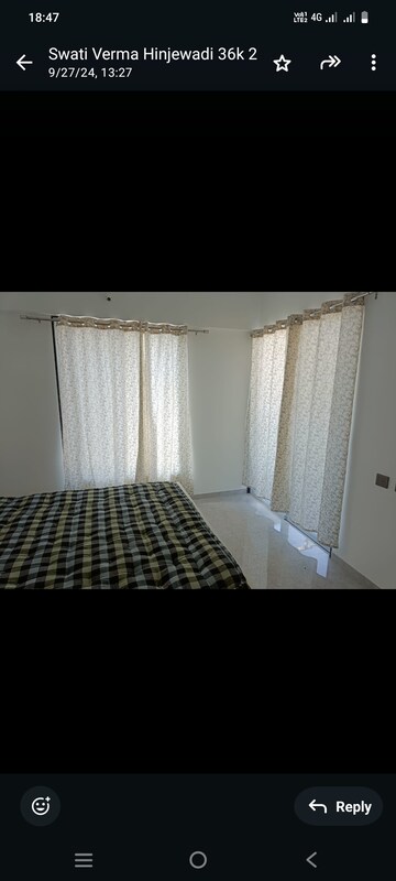 Bedroom in 2 BHK Apartment at Shree Sankalp The Legend B Wing, Hinjewadi – for Rent