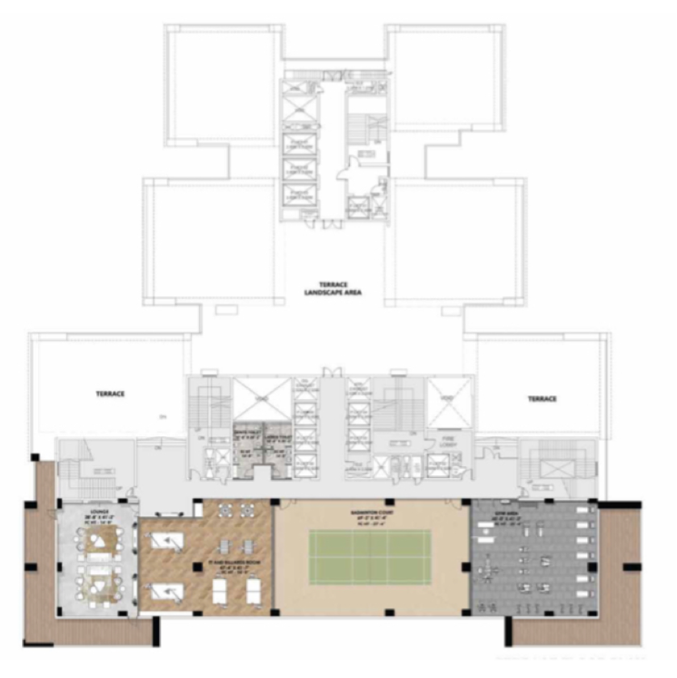Floor Plan, kokapet 3 Bedroom 2351 Sq.Ft. Apartment In Kokapet Hyderabad 8073034