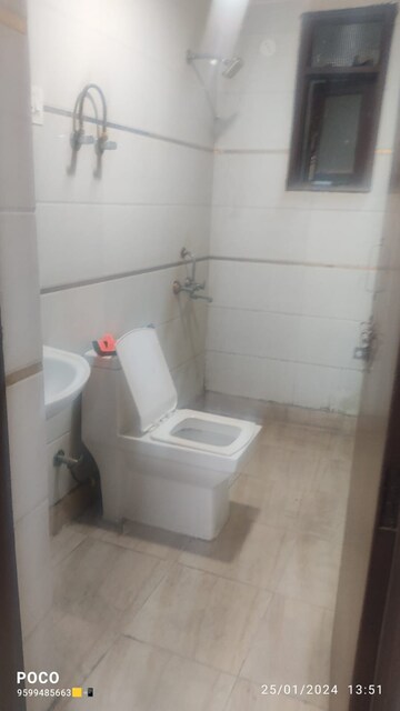 Bathroom in 1 BHK Builder Floor at Mehrauli – for Rent