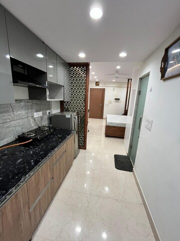 Kitchen in Studio Apartment at DLF One Midtown, Moti Nagar – for Rent