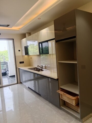Kitchen in 2 BHK Builder Floor at Freedom Fighters Enclave – for Rent
