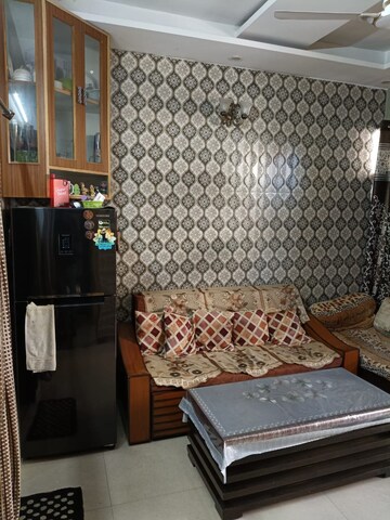 Living Room in 1 BHK Builder Floor at Dhakoli Village – for Rent