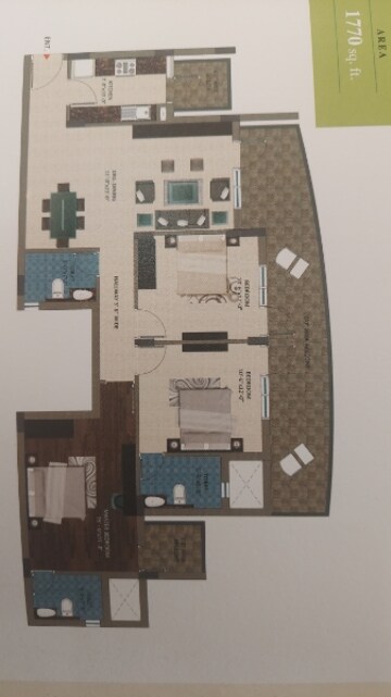Floor Plan in 3 BHK Apartment at Sector 99 – for Sale