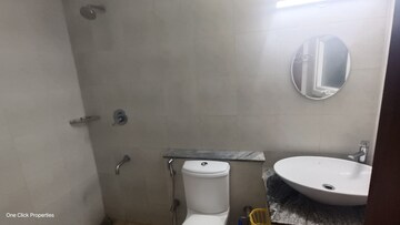 Bathroom in 2.5 BHK Apartment at Bhartiya Nikoo Homes Phase 2, Thanisandra Main Road – for Rent
