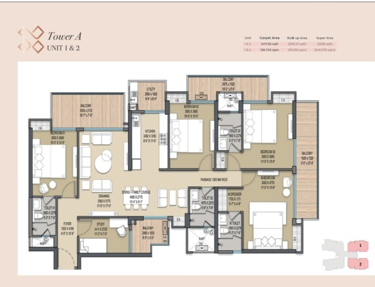 Floor Plan, elite-x 3 Bedroom 1452 Sq.Ft. Apartment In Sector 10 Greater Noida Greater Noida 8075260