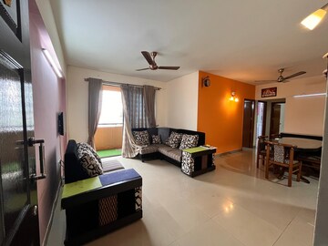 Living Room in 2.5 BHK Apartment at Provident Harmony, Thanisandra Main Road – for Rent