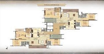Floor Plan in 3 BHK Apartment at Prestige Spencer Heights, Frazer Town – for Sale
