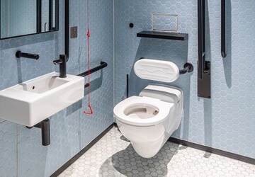 Bathroom in  Office Space at 215 Atrium, Andheri East – for Rent