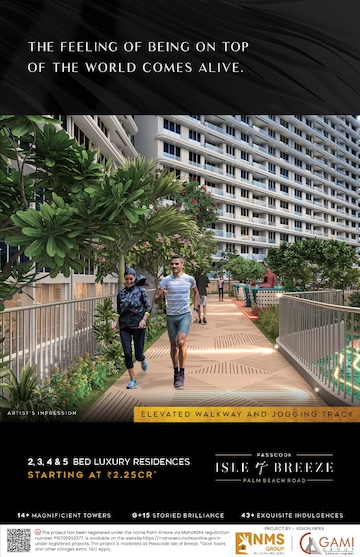 3 BHK Builder Floor – Exterior View View at NMS Palm Amore, Sector 46 - for Sale