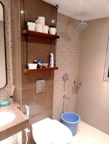 Bathroom in 2 BHK Apartment at Lodha Luxuria Priva, Majiwada – for Rent