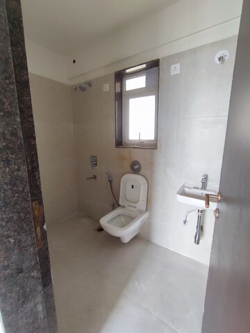 Bathroom in 1 BHK Apartment at Rosa Gardenia, Ghodbunder Road – for Rent