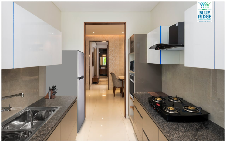 Kitchen, motia-blue-ridge 3 Bedroom 1721 Sq.Ft. Apartment In Kishanpura Zirakpur 8077667