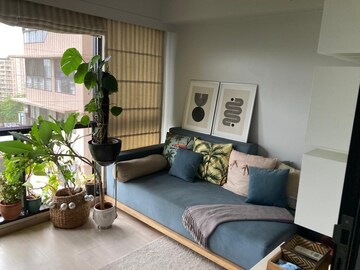 Living Room in 2.5 BHK Apartment at Kanakia Rainforest, Andheri East – for Rent