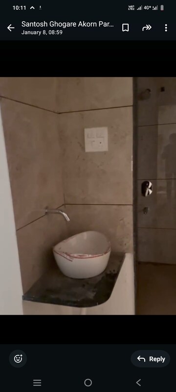 Bathroom in 2 BHK Apartment at Pantheon Acorn Park Phase 1, Wakad – for Rent