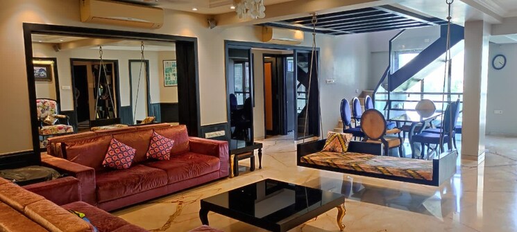 Living Room, united-classic 4 Bedroom 4470 Sq.Ft. Penthouse In Bandra West Mumbai 8078848