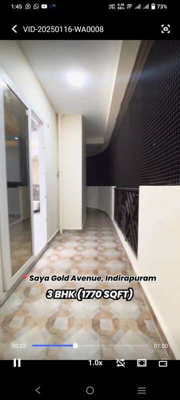 Building Lobby in 3 BHK Apartment at Saya Gold Avenue, Vaibhav Khand – for Sale