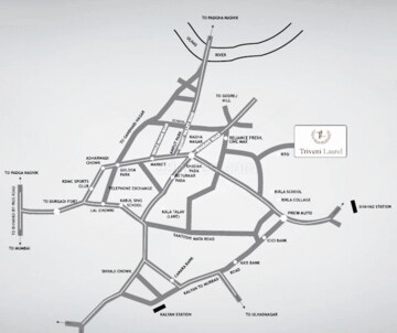 2.5 BHK Apartment – Map Location View at Kalyan West - for Rent
