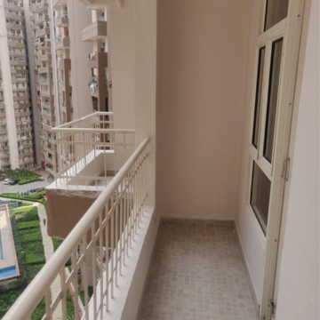 Balcony in 2.5 BHK Apartment at Supertech Crown Town, Sector 74 – for Rent