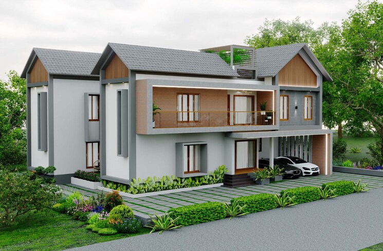 Exterior View, koorkenchery 5 Bedroom 4000 Sq.Ft. Independent House In Koorkenchery Thrissur 8080018