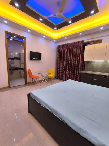 Bedroom in 1 BHK Builder Floor at Ansal Sushant Lok I, Sector 43 – for Rent