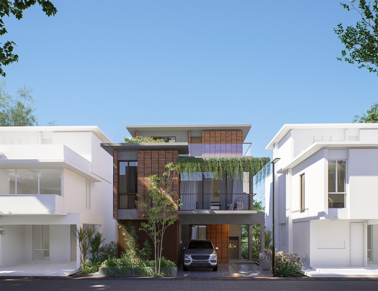 Exterior View, vishwa-lake-estates 4 Bedroom 2696 Sq.Ft. Villa In Rajanukunte Bangalore 8080124