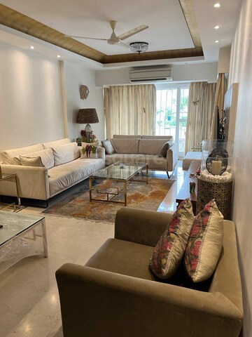 Living Room in 3 BHK Apartment at Sea Spring, Bandra West – for Rent