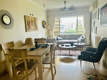 Living Room in 3 BHK Apartment at Silver Springa Apartment, Bandra West – for Rent