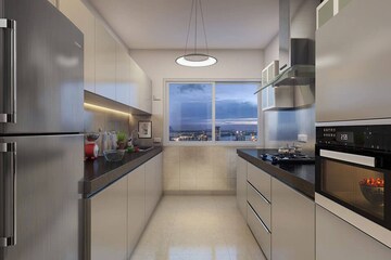Kitchen in 4 BHK Apartment at Rustomjee Crown, Prabhadevi – for Sale