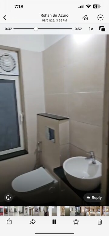 Bathroom in 2 BHK Apartment at Omkar Signet, Malad East – for Rent