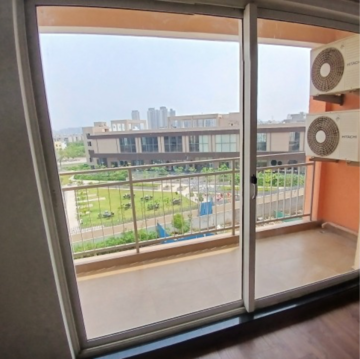 Balcony in 2 BHK Apartment at Shapoorji Pallonji Joyville Phase 2, Sector 102 – for Rent