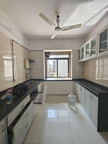 Kitchen in 3 BHK Apartment at Akshar Alvario, Seawoods – for Rent
