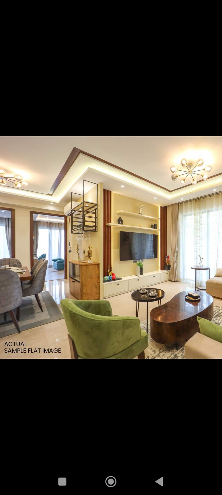 Living Room, oro-constella 3 Bedroom 1705 Sq.Ft. Apartment In Sushant Golf City Lucknow 8081386
