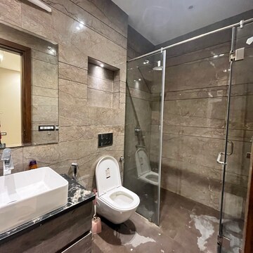Bathroom in 3 BHK Builder Floor at Ansal Sushant Lok I, Sector 43 – for Rent