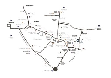 4 BHK Villa – Map Location View at MJR Divine Meadows, Sarjapur Road - for Sale