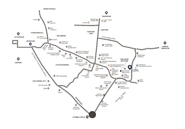 5 BHK Villa – Map Location View at MJR Divine Meadows, Sarjapur Road - for Sale