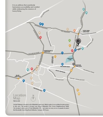 2 BHK Apartment – Map Location View at Goyal Orchid Platinum, Whitefield - for Sale