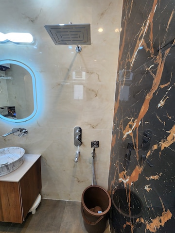 Bathroom in 3.5 BHK Builder Floor at Sheikh Sarai – for Rent