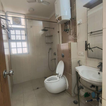 Bathroom in 3 BHK Apartment at Emaar Gurgaon Greens, Sector 102 – for Rent