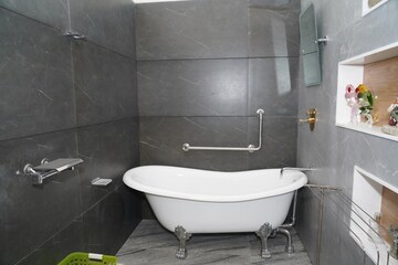 Bathroom in 3 BHK Apartment at Everest Height, Chandivali – for Rent
