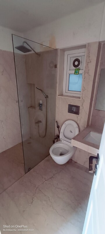 Attached Bathroom in 3 BHK Apartment at Kanakia Paris, Bandra East – for Rent