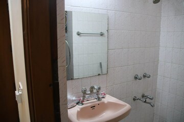 Bathroom in 3 BHK Apartment at Pushp Vihar – for Rent