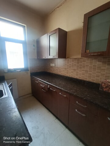 Kitchen in 1.5 BHK Builder Floor at Ansal Sushant Lok I, Sector 43 – for Rent