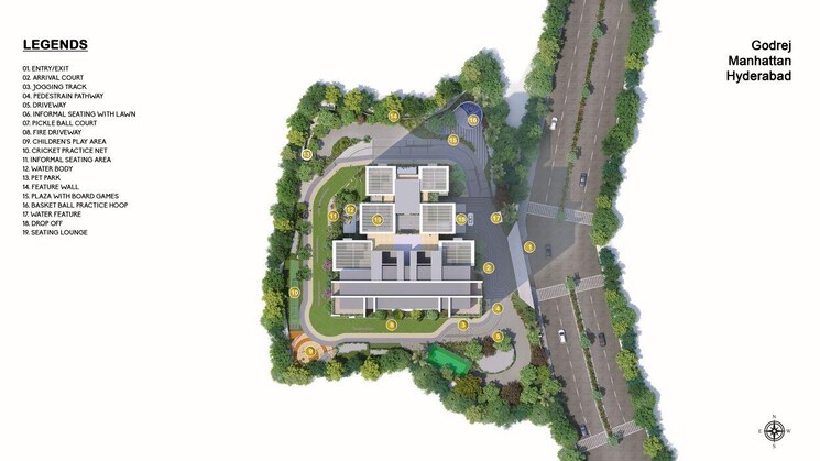 Master Plan, godrej-madison-avenue 3.5 Bedroom 2500 Sq.Ft. Apartment In Kokapet Hyderabad 8083484