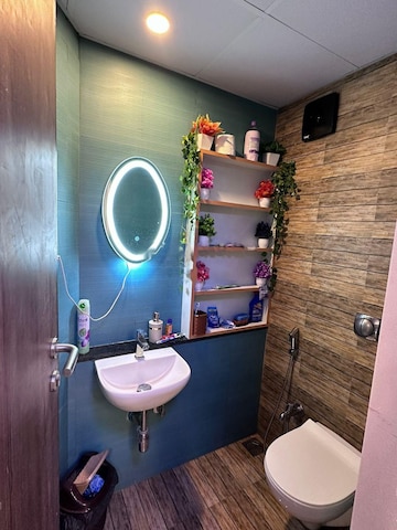 Bathroom in 1 BHK Apartment at Lodha Crown Quality Homes, Majiwada – for Rent